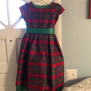 Ellie Kids Red and Green Plaid Dress